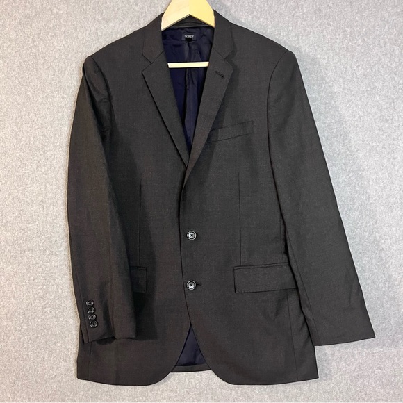 J.Crew Ludlow Blazer Loro Piana Wool Men's Dark Grey 38R Super 120s Business - Picture 1 of 16